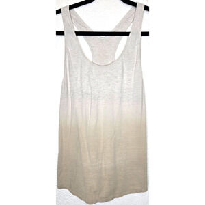 Lululemon Women Ohm Racerback Tank Top 4 Heathered White Cashew Yoga Gym Workout